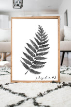 Load image into Gallery viewer,  Black and White Fern Style 2