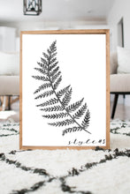 Load image into Gallery viewer,  Black and White Fern Style 3