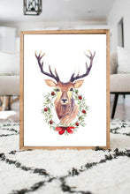 Load image into Gallery viewer, Acorn Wreath Deer print