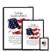 Load image into Gallery viewer, Pledge of Allegiance Framed &amp; Mounted Print
