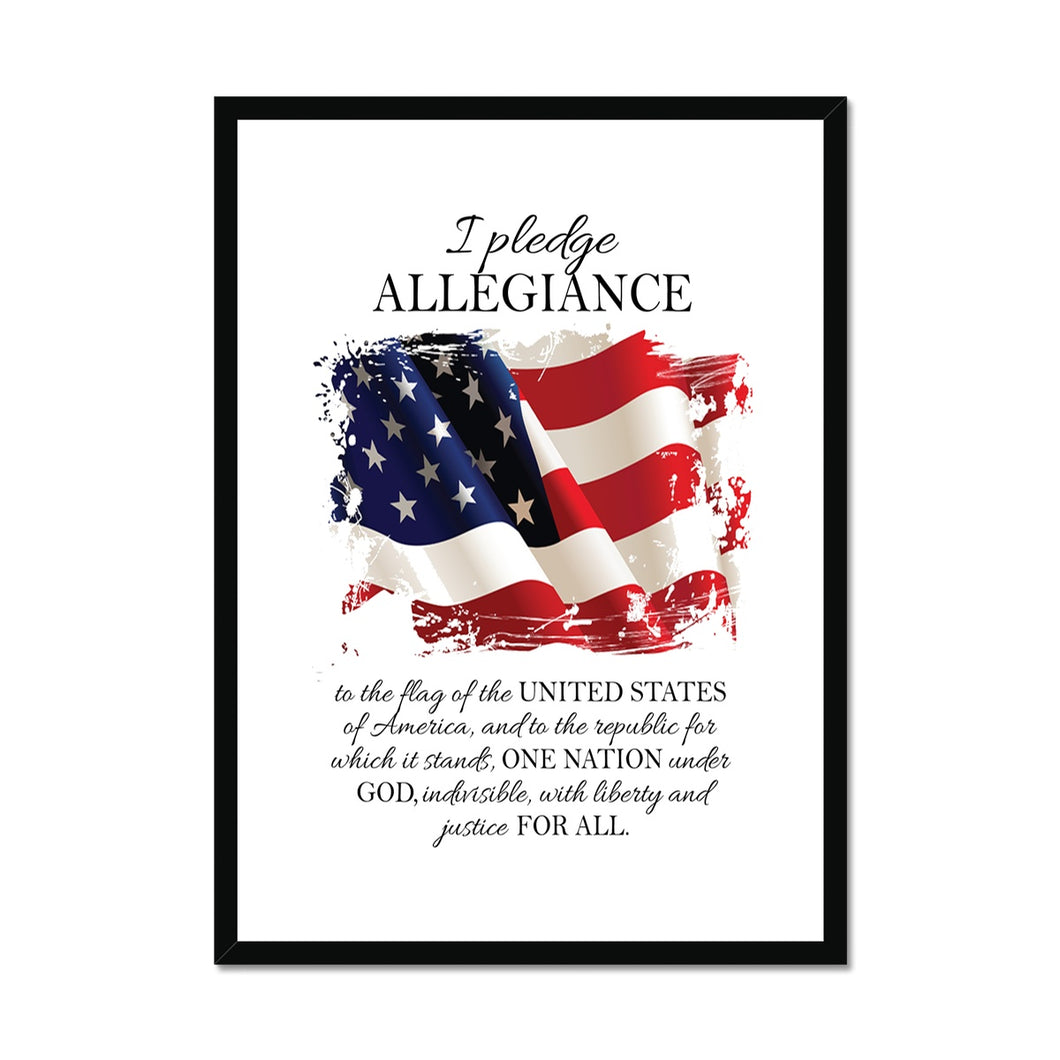 Pledge of Allegiance Framed & Mounted Print