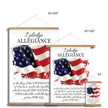 Load image into Gallery viewer, Pledge of Allegiance Fine Art Print with Hanger
