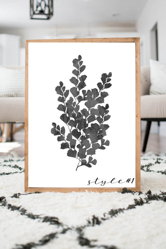  Black and White Fern Style 1