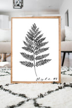 Load image into Gallery viewer,  Black and White Fern Style 4
