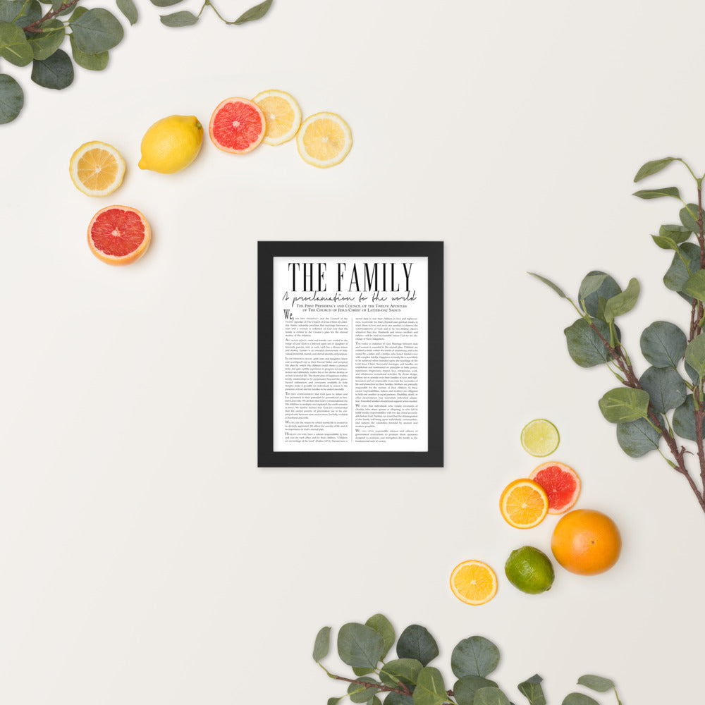 Framed Family Proclamation