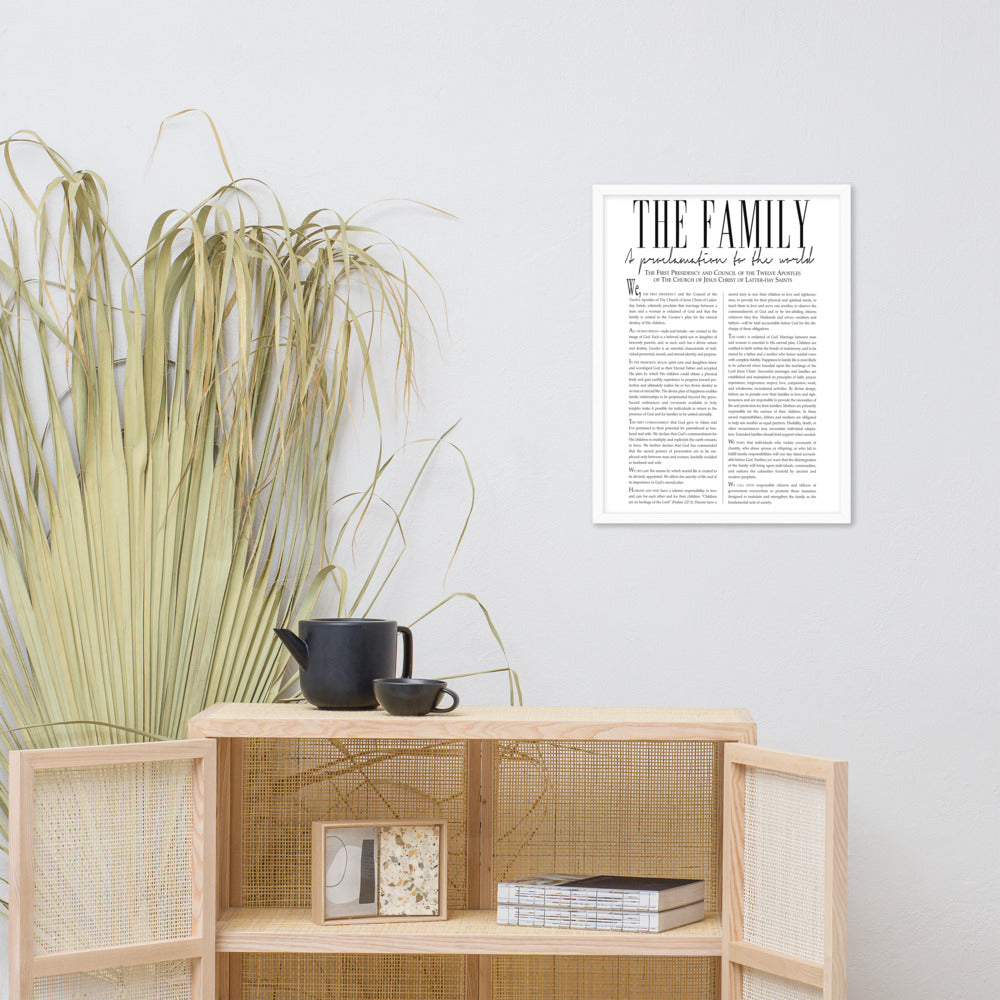 Framed Family Proclamation